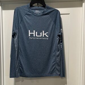 Huk Blue Long Sleeve Fishing Shirt